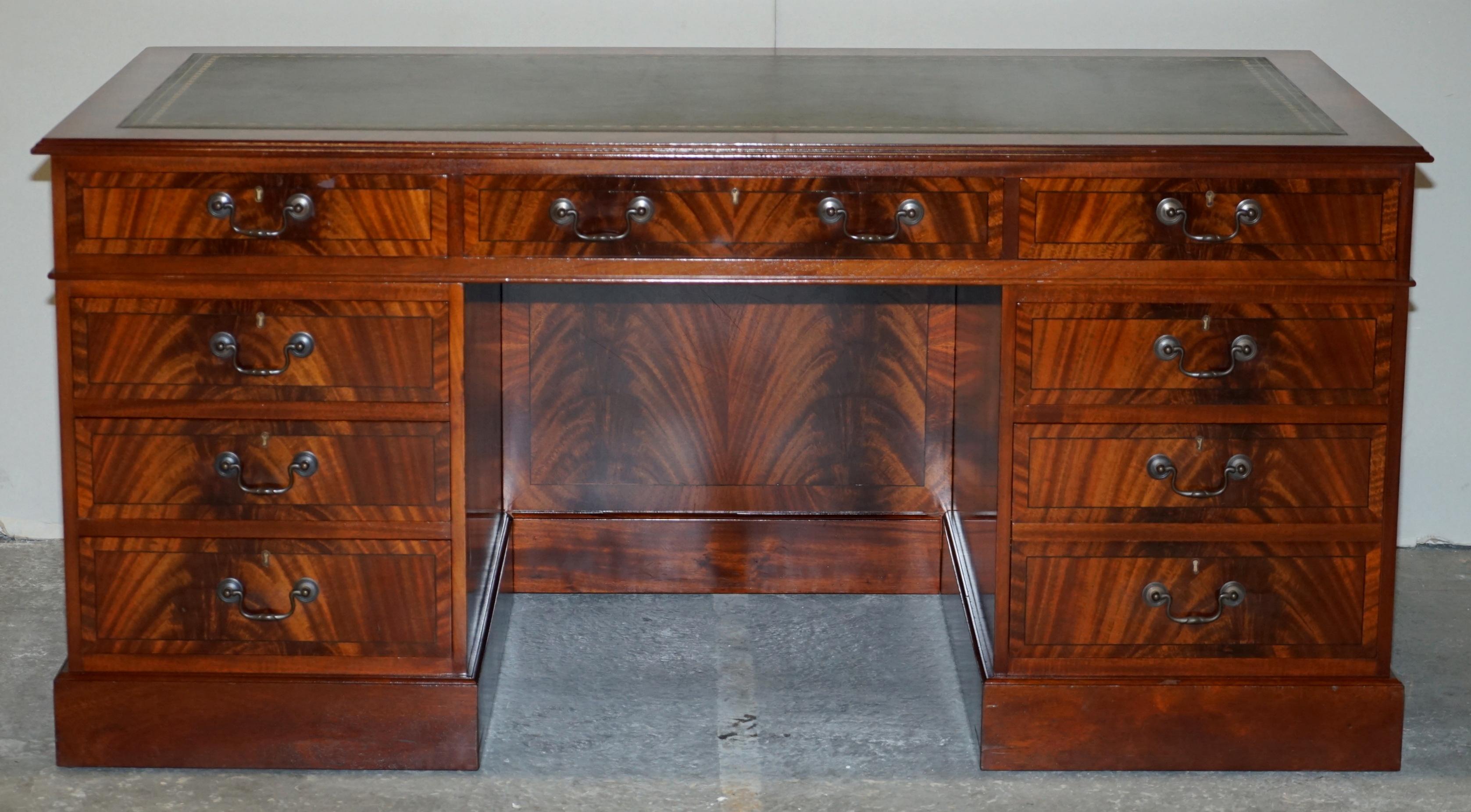 Edwardian ANTIQUE FLAMED HARDWOOD DESK FROM PRINCESS DIANA'S FAMiLY HOME SPENCER HOUSE For Sale