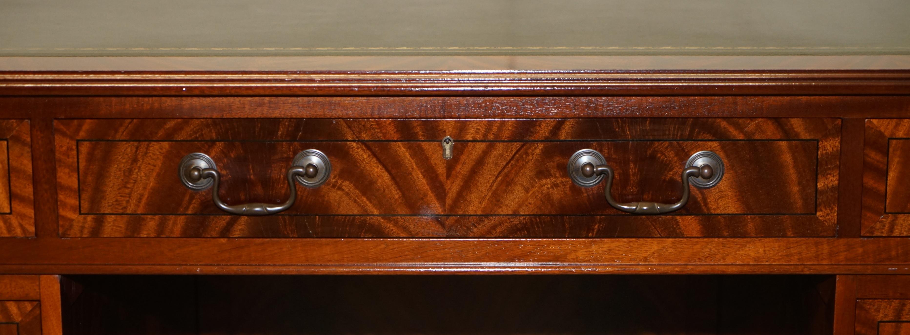 Leather ANTIQUE FLAMED HARDWOOD DESK FROM PRINCESS DIANA'S FAMiLY HOME SPENCER HOUSE For Sale
