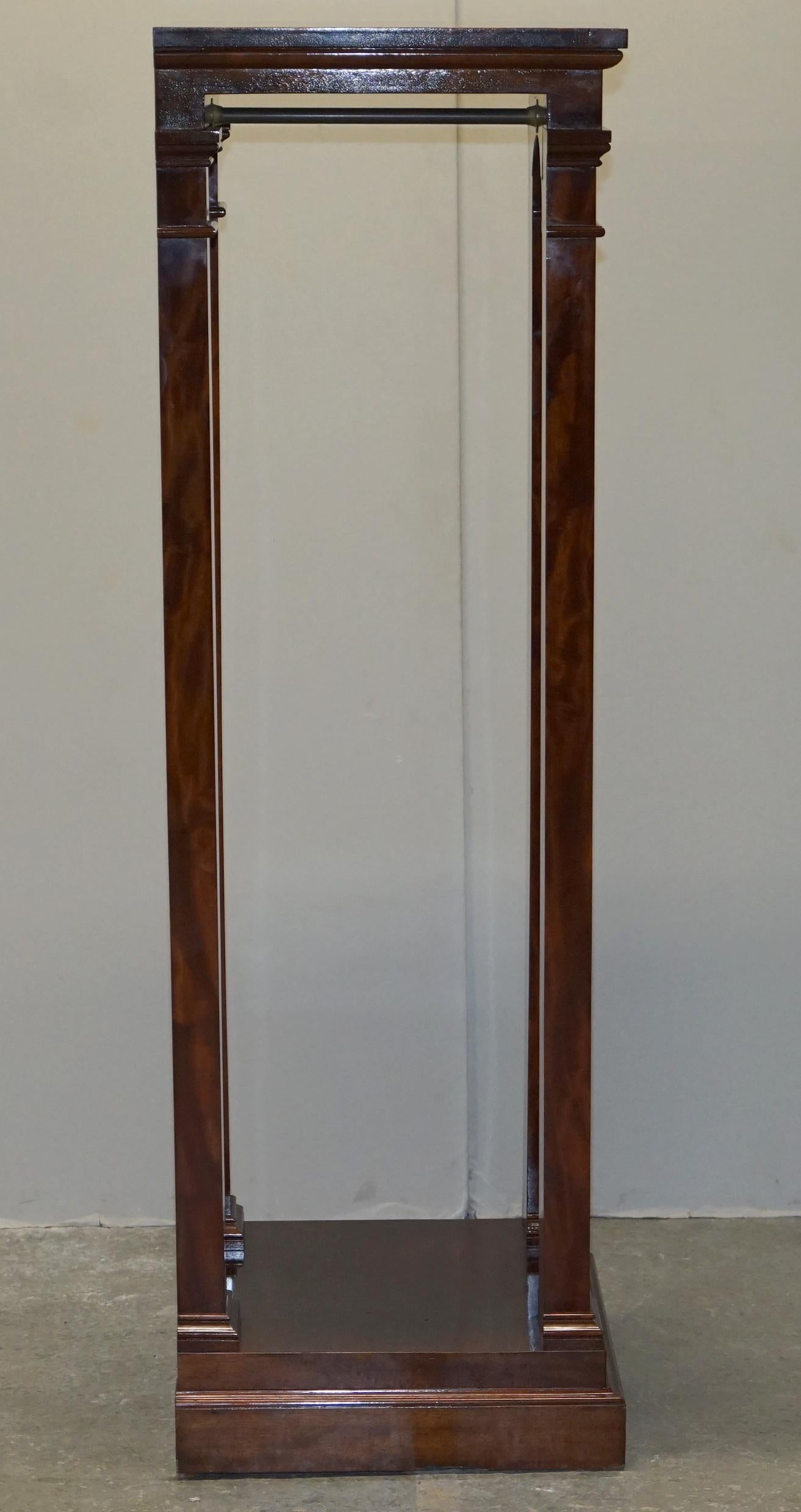Antique Flamed Hardwood Pedestal from Princess Diana's Family Home Spencer House For Sale 5