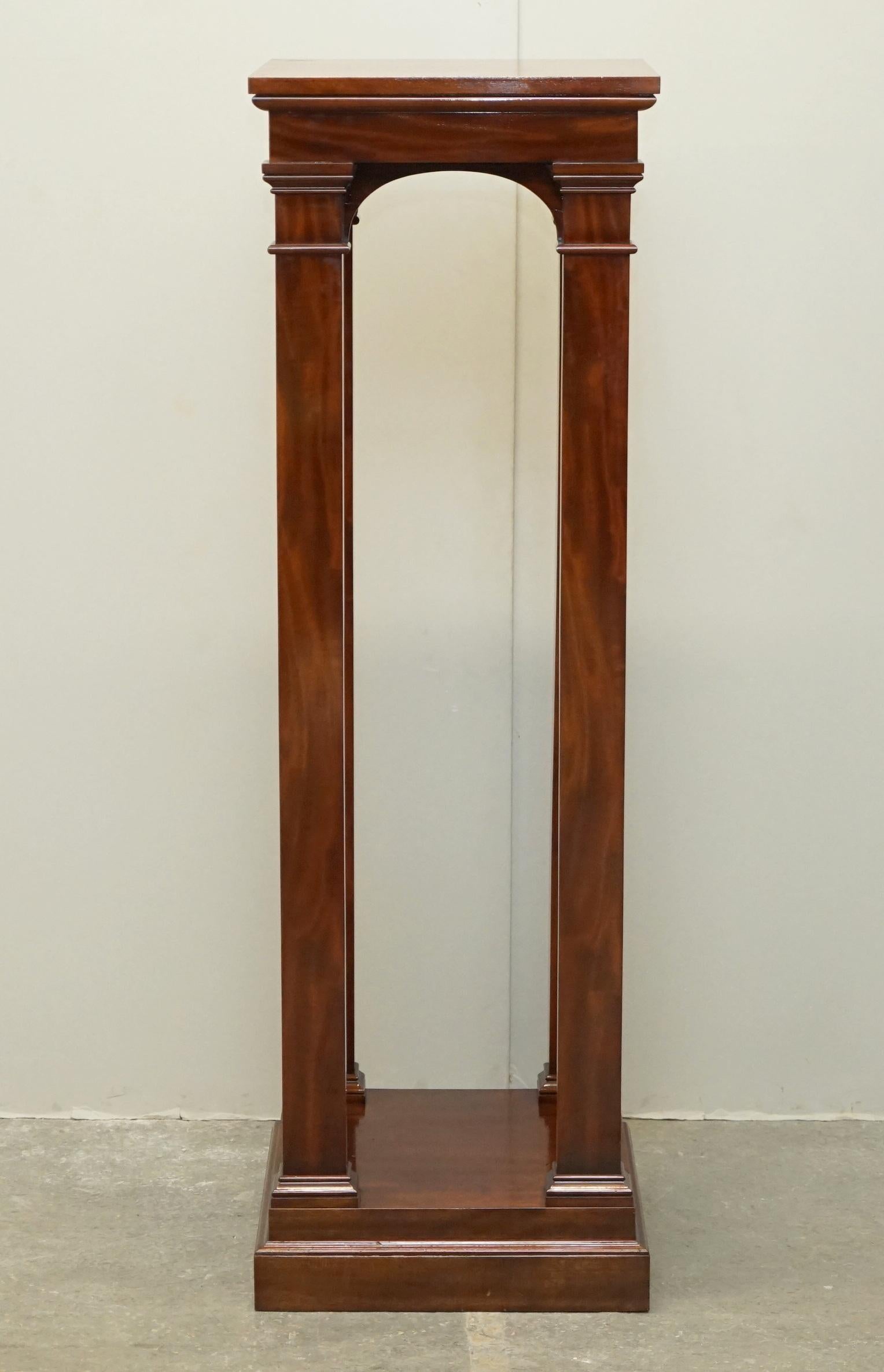 William IV Antique Flamed Hardwood Pedestal from Princess Diana's Family Home Spencer House For Sale