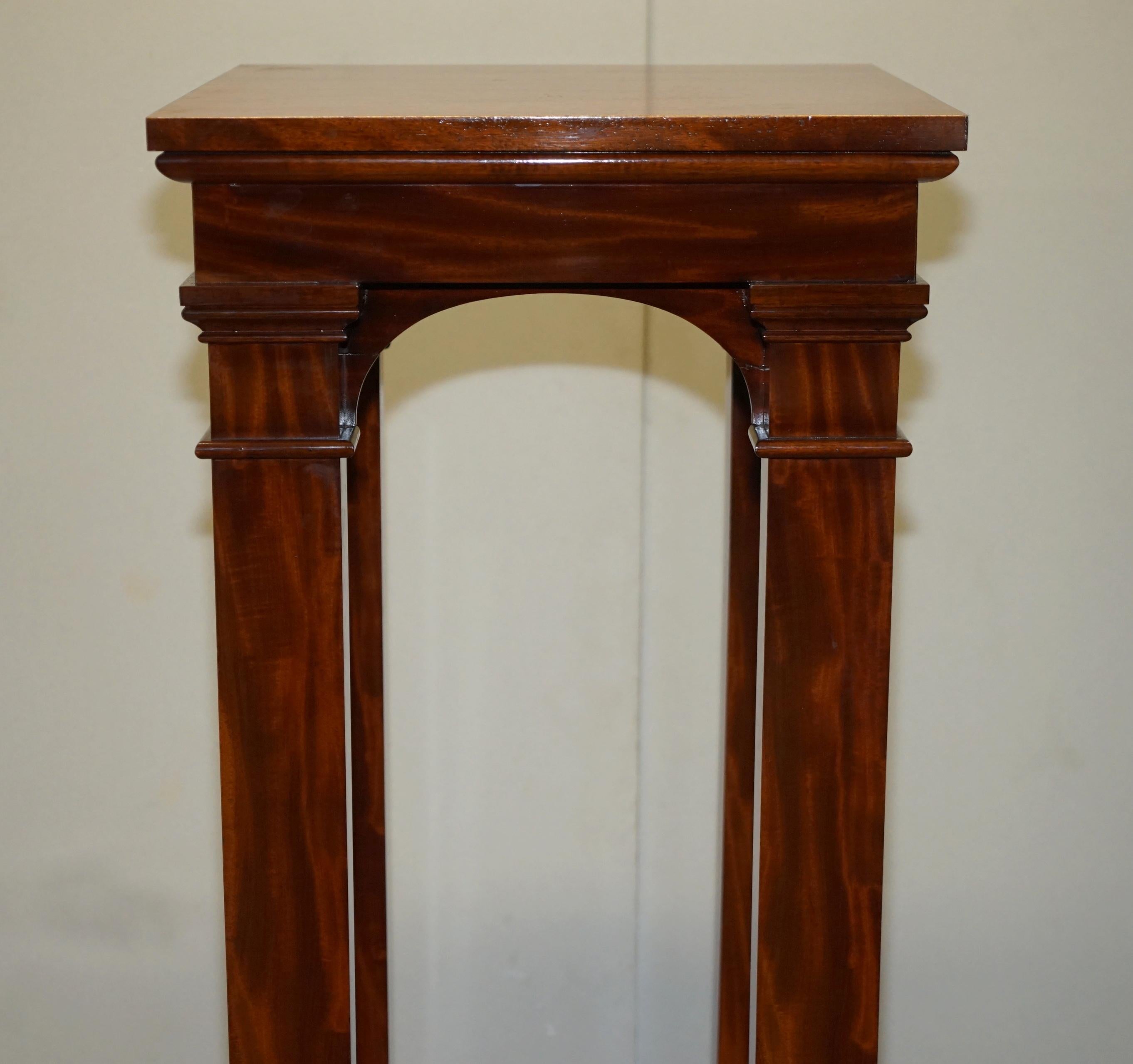 English Antique Flamed Hardwood Pedestal from Princess Diana's Family Home Spencer House For Sale