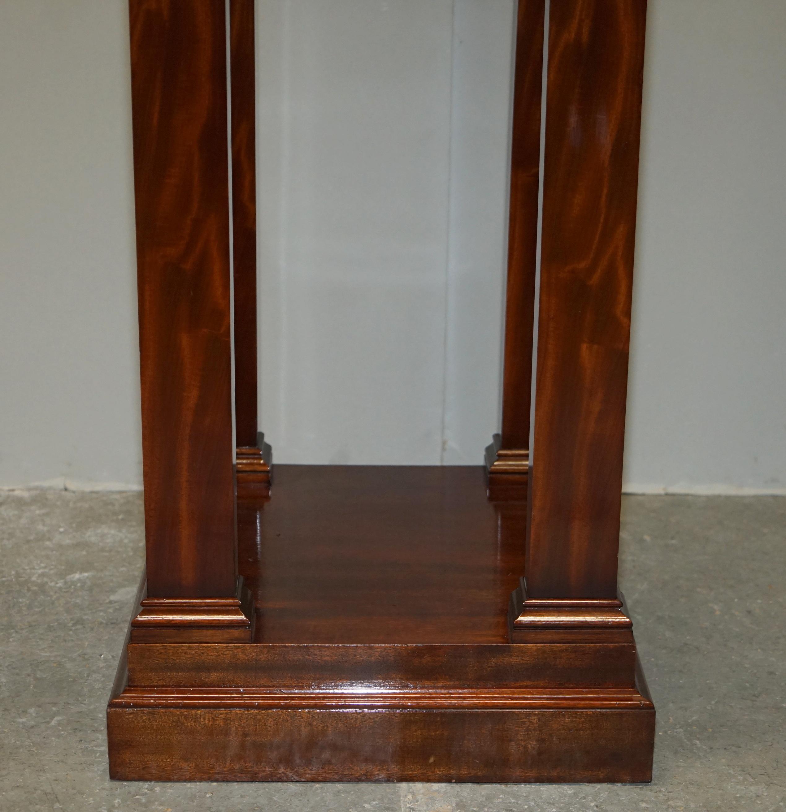 Hand-Crafted Antique Flamed Hardwood Pedestal from Princess Diana's Family Home Spencer House For Sale