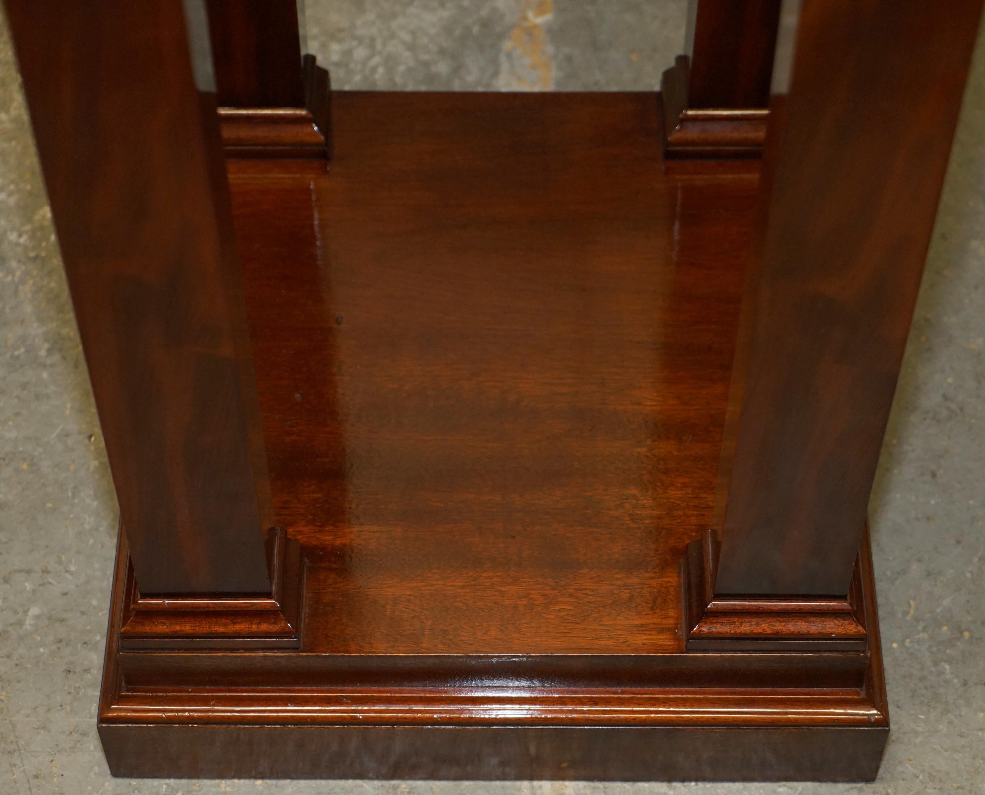 Antique Flamed Hardwood Pedestal from Princess Diana's Family Home Spencer House For Sale 3