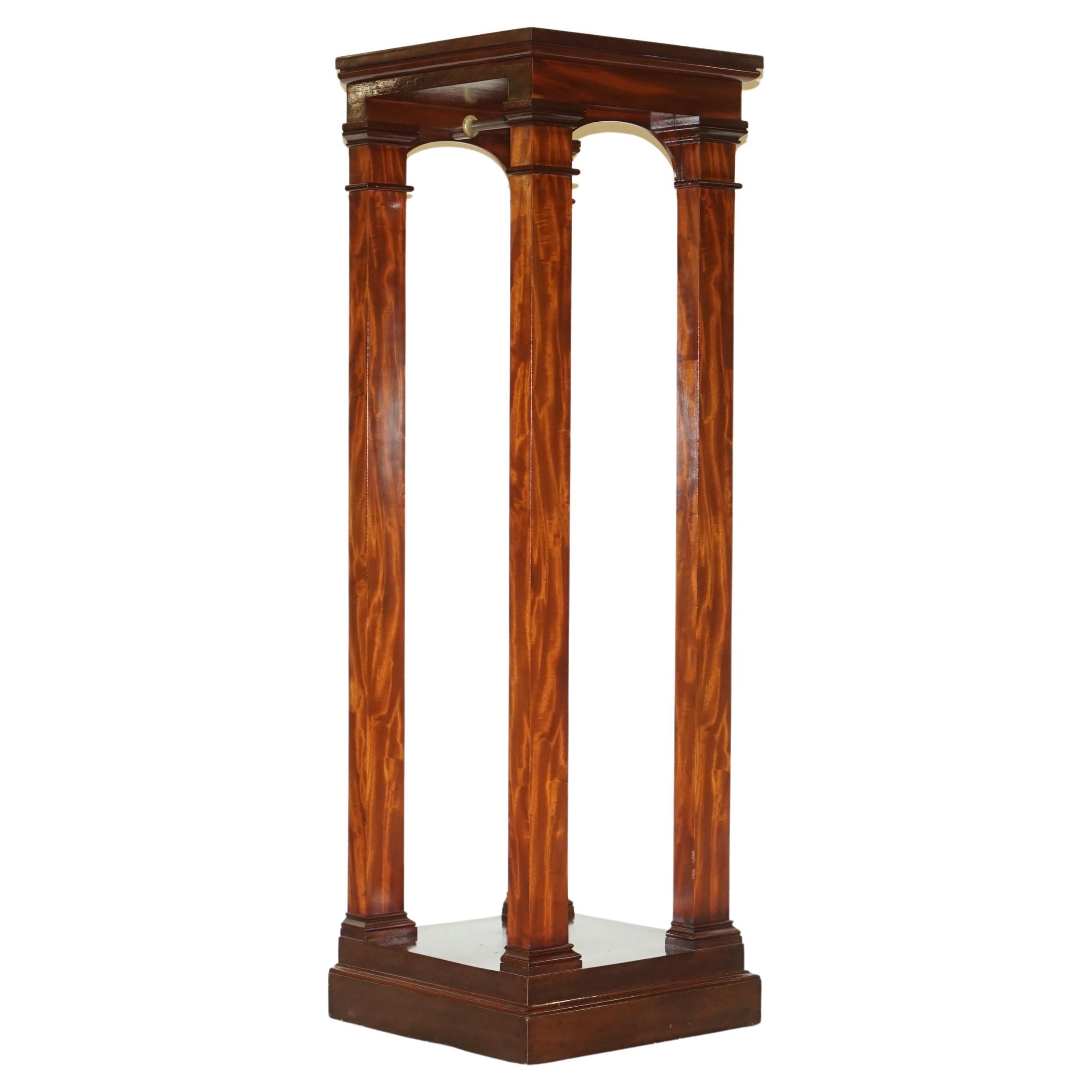 Antique Flamed Hardwood Pedestal from Princess Diana's Family Home Spencer House For Sale