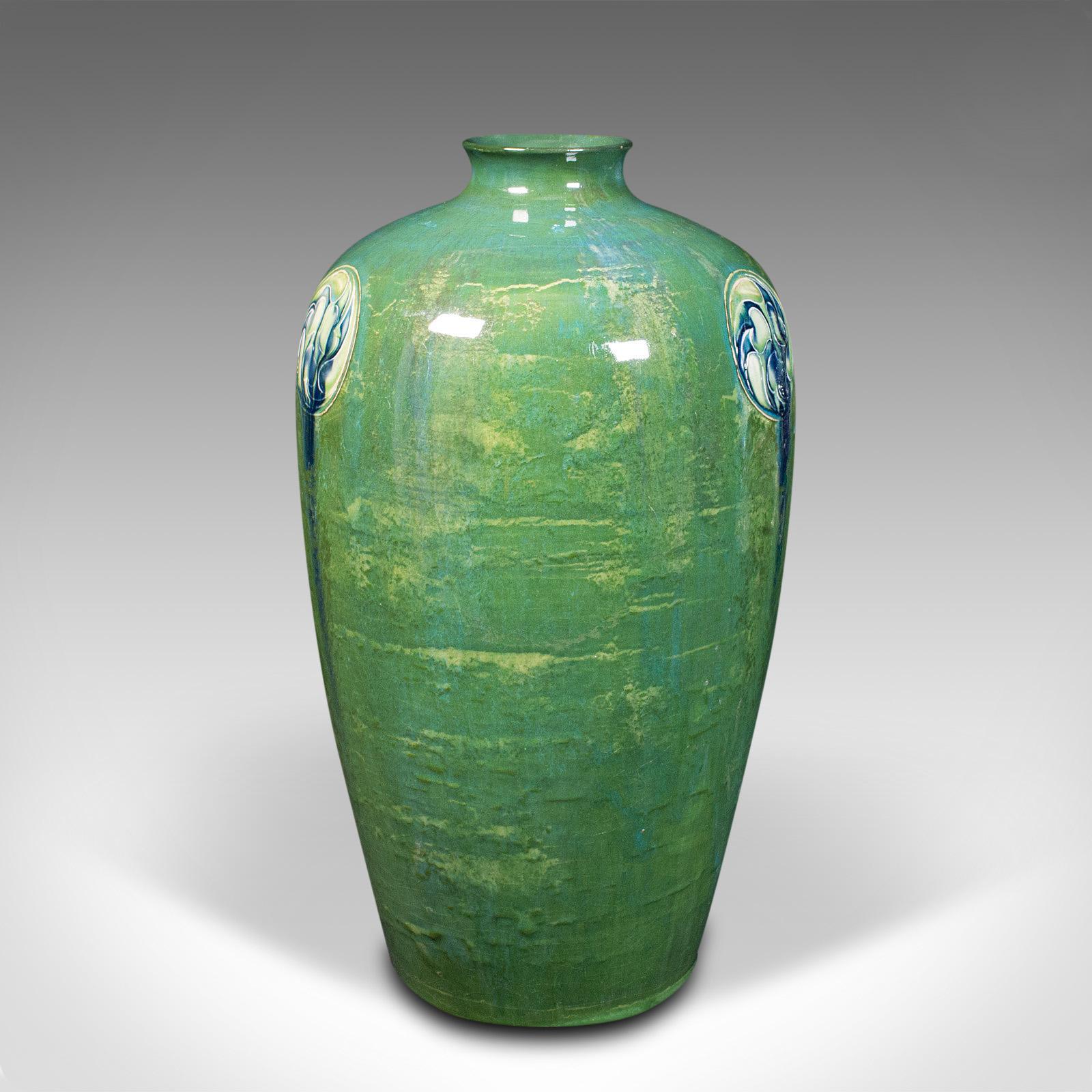 British Antique Flaminian Vase, Art Nouveau, Moorcroft, Liberty, London, Edwardian, 1910 For Sale