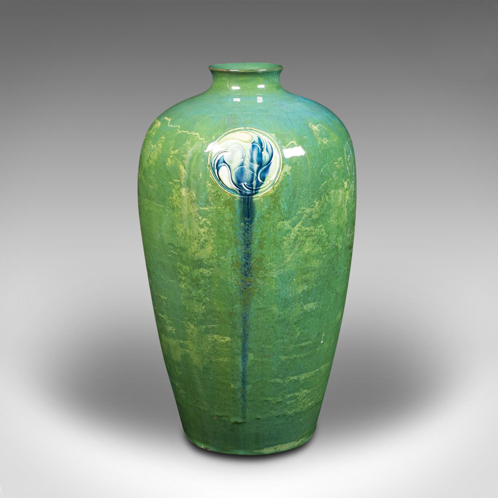 20th Century Antique Flaminian Vase, Art Nouveau, Moorcroft, Liberty, London, Edwardian, 1910 For Sale