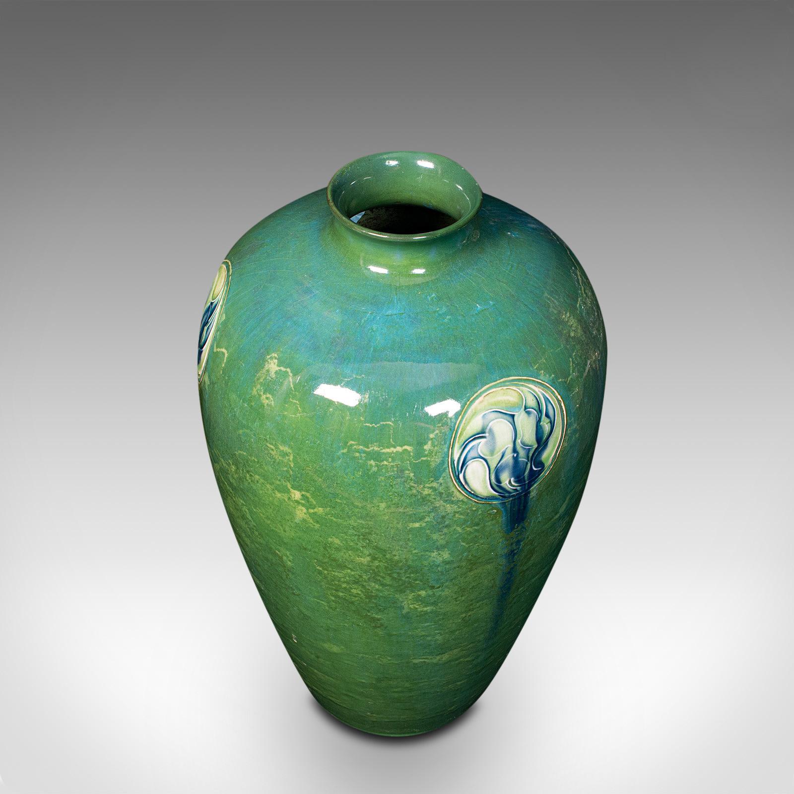 Ceramic Antique Flaminian Vase, Art Nouveau, Moorcroft, Liberty, London, Edwardian, 1910 For Sale