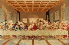 Antique Flanders Tapestry of the Last Supper 19th Century