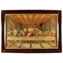 Antique Flanders Tapestry of the Last Supper 19th Century