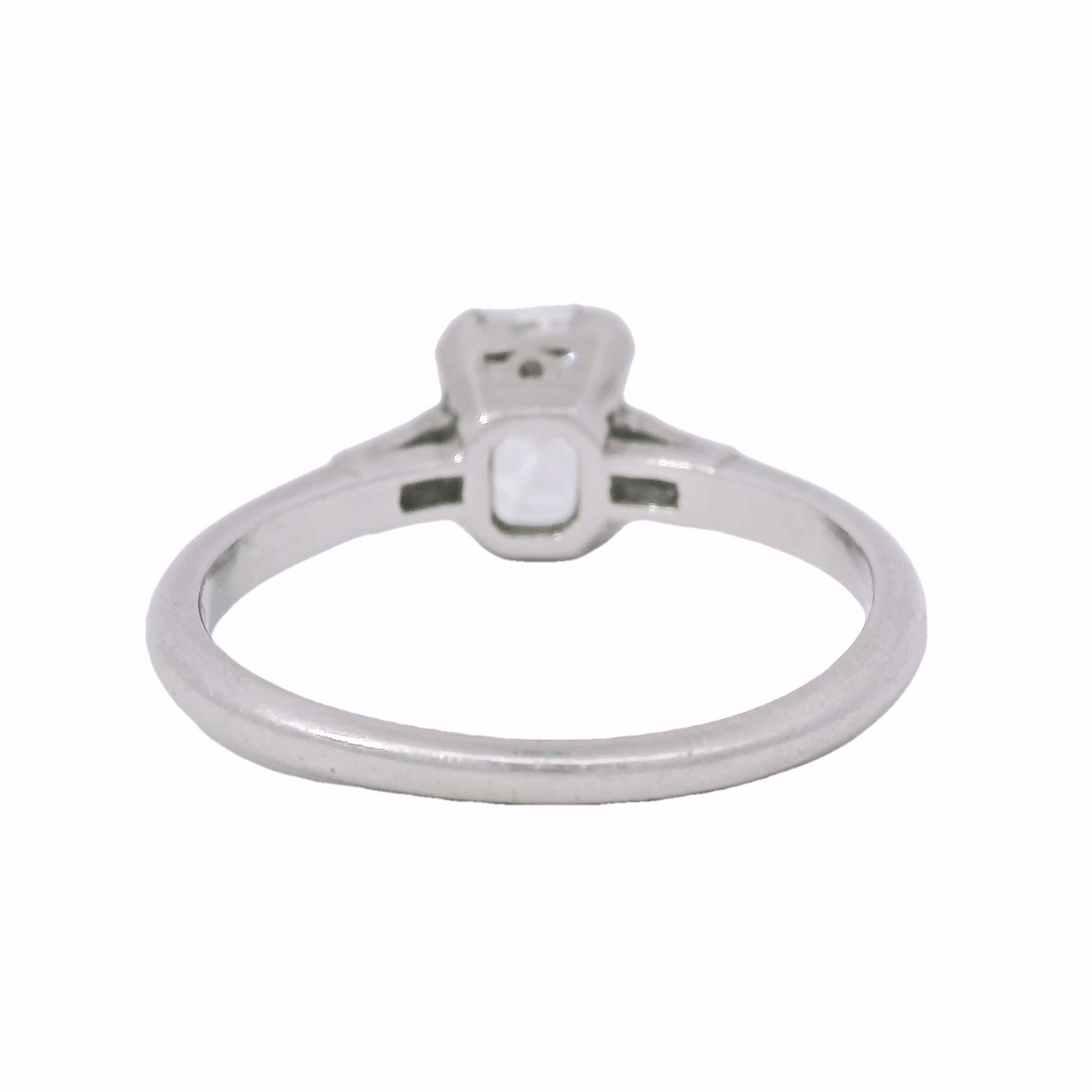 Antique Flat Step Cut Diamond ring, ca. 1900 In Excellent Condition For Sale In Idar-Oberstein, DE