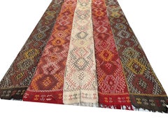 19th Century Antique Hand-Woven Jajim Wool Textile 5'11 x 14'11 from Afghanistan