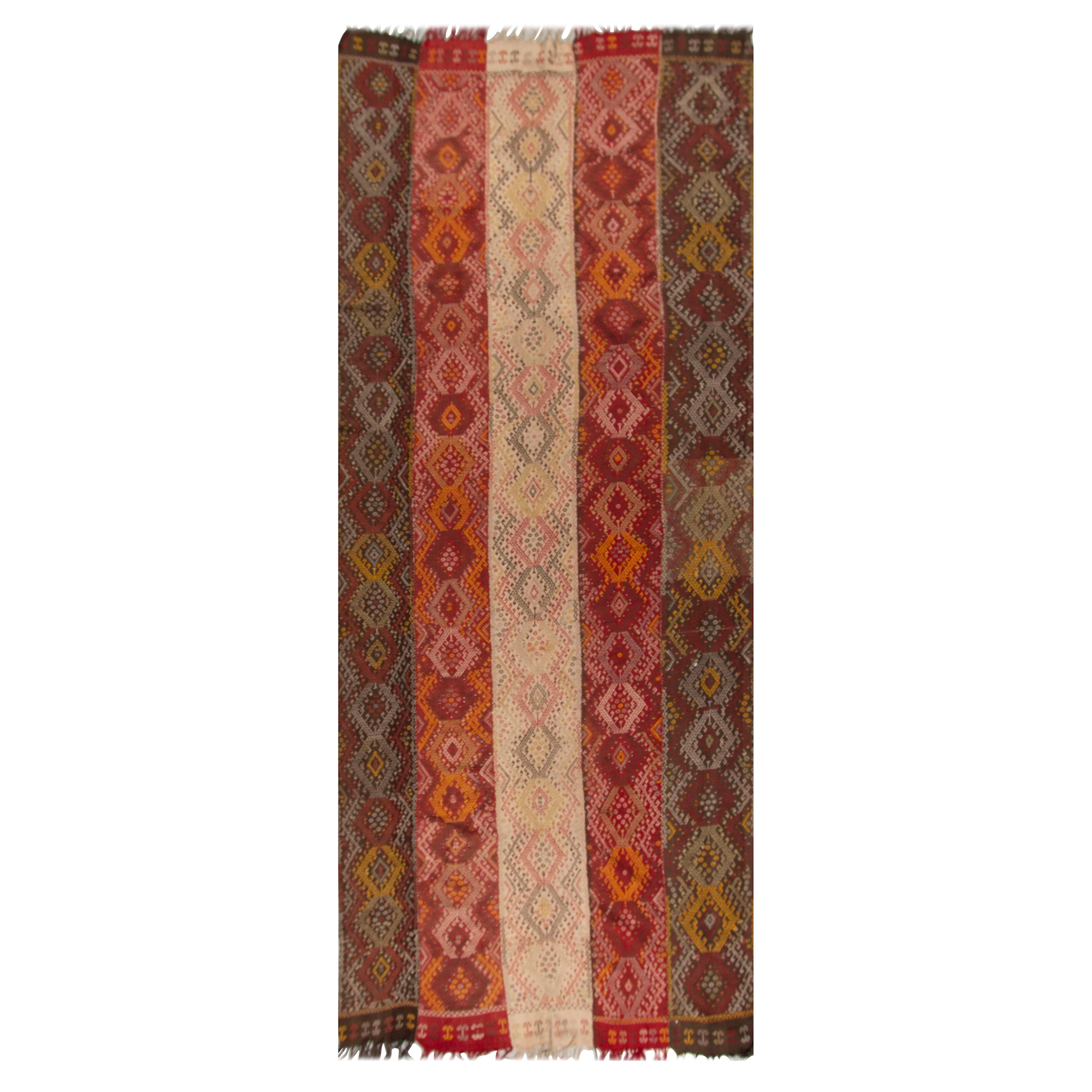 Antique Flatweave Jajim Weaving 5'11 x 14'11. For Sale
