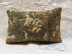 Antique Flemish Brussels Verdure Tapestry Pillow, 17th Century