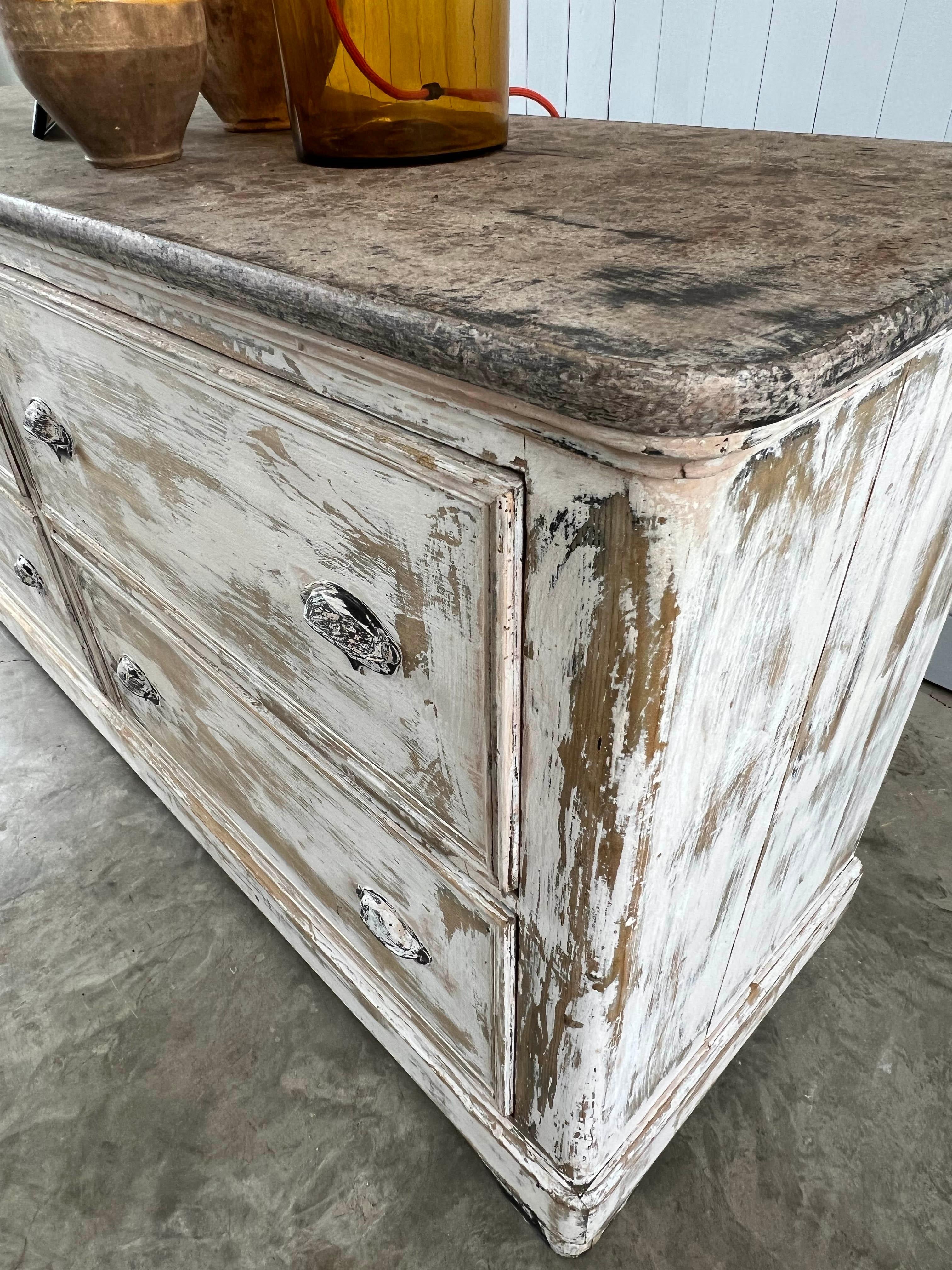Painted Antique Flemish Chest of Drawers