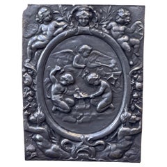 Antique Flemish 'Cupids with Decoration' Fireback / Backsplash