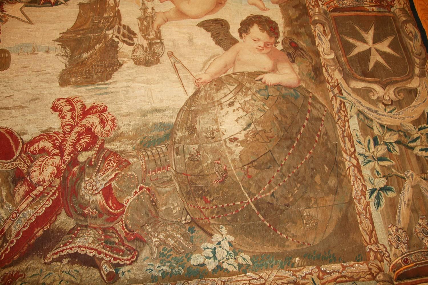 Antiker flämischer Wandteppich aus der Nazmiyal-Kollektion. 11 ft 10 in x 13 ft 3 in im Zustand „Gut“ in New York, NY
