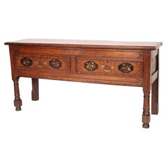 Antica credenza fiamminga intarsiata