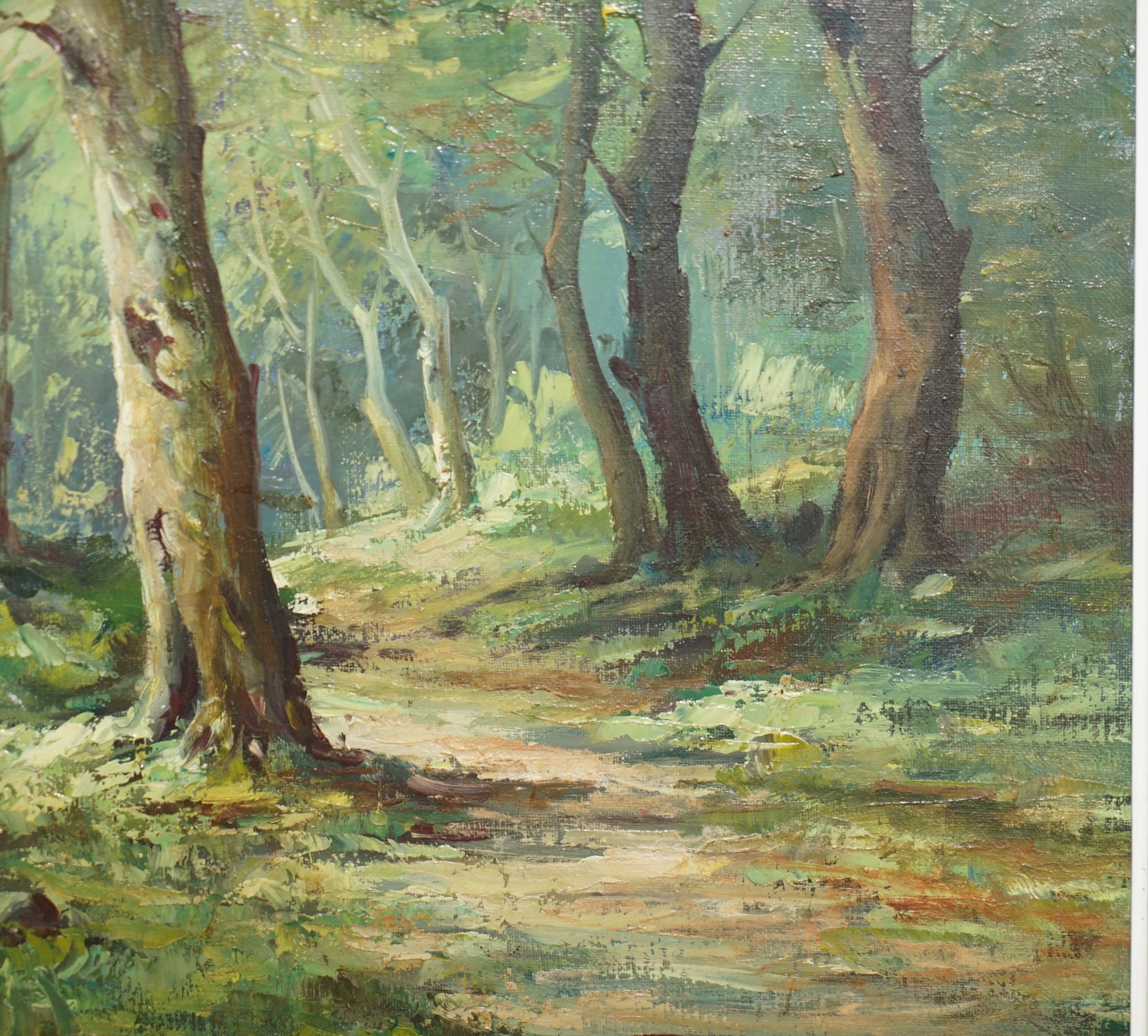 Ancienne peinture à l'huile flamande signée Faure Van Overbroek, Scène rurale, vers 1880 en vente 10