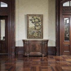 Antique Flemish Oudenaarde Style Framed Wool Tapestry