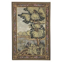 Antique Flemish Oudenaarde Style Framed Wool Tapestry