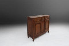 Antique Flemish Solid Oak Cabinet, ca. 1850