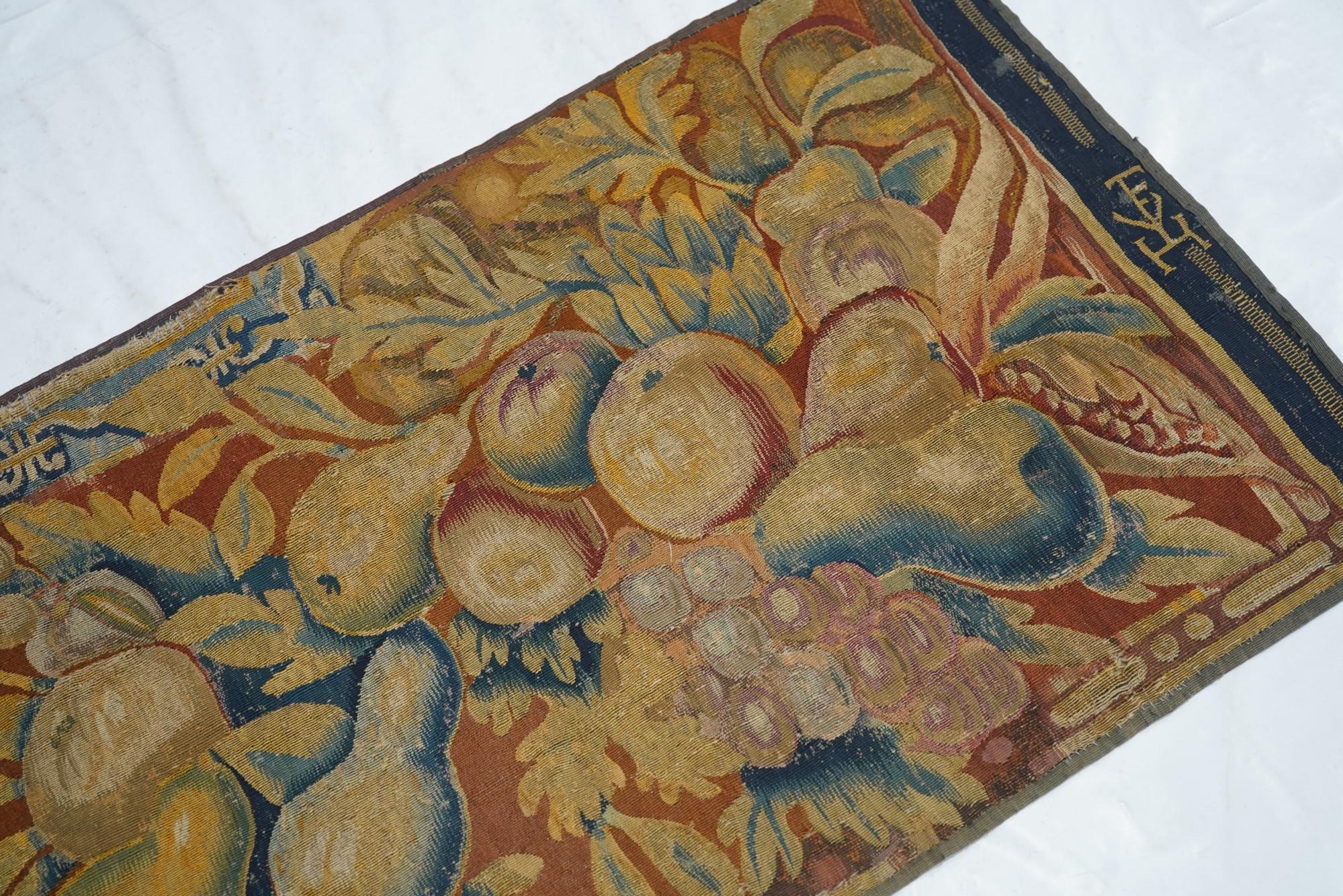 Antique Flemish Tapestry Panel Rug 1'7'' x 8'3'' For Sale 2