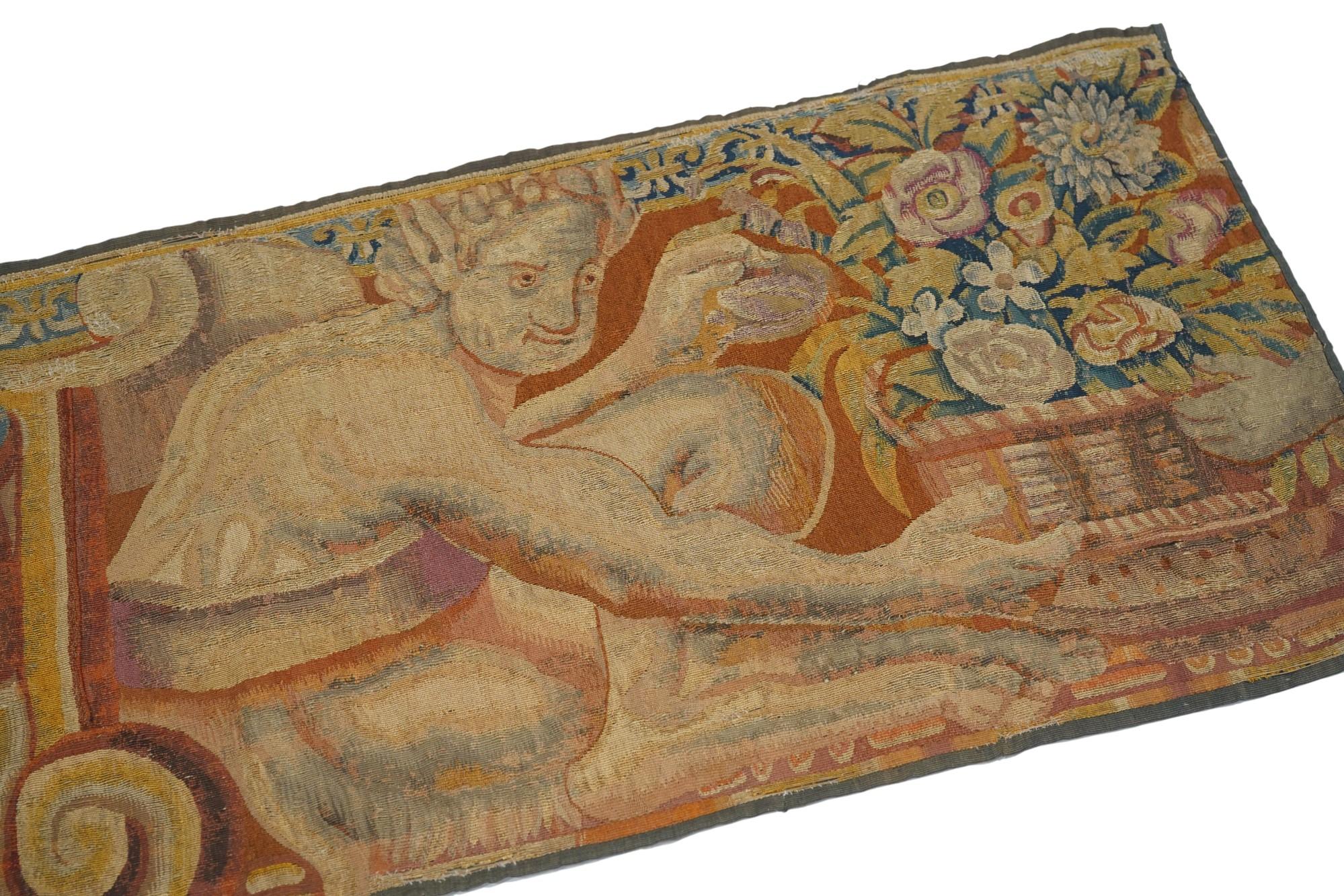 Antiker flämischer Gobelin-Paneel-Teppich (Wolle) im Angebot