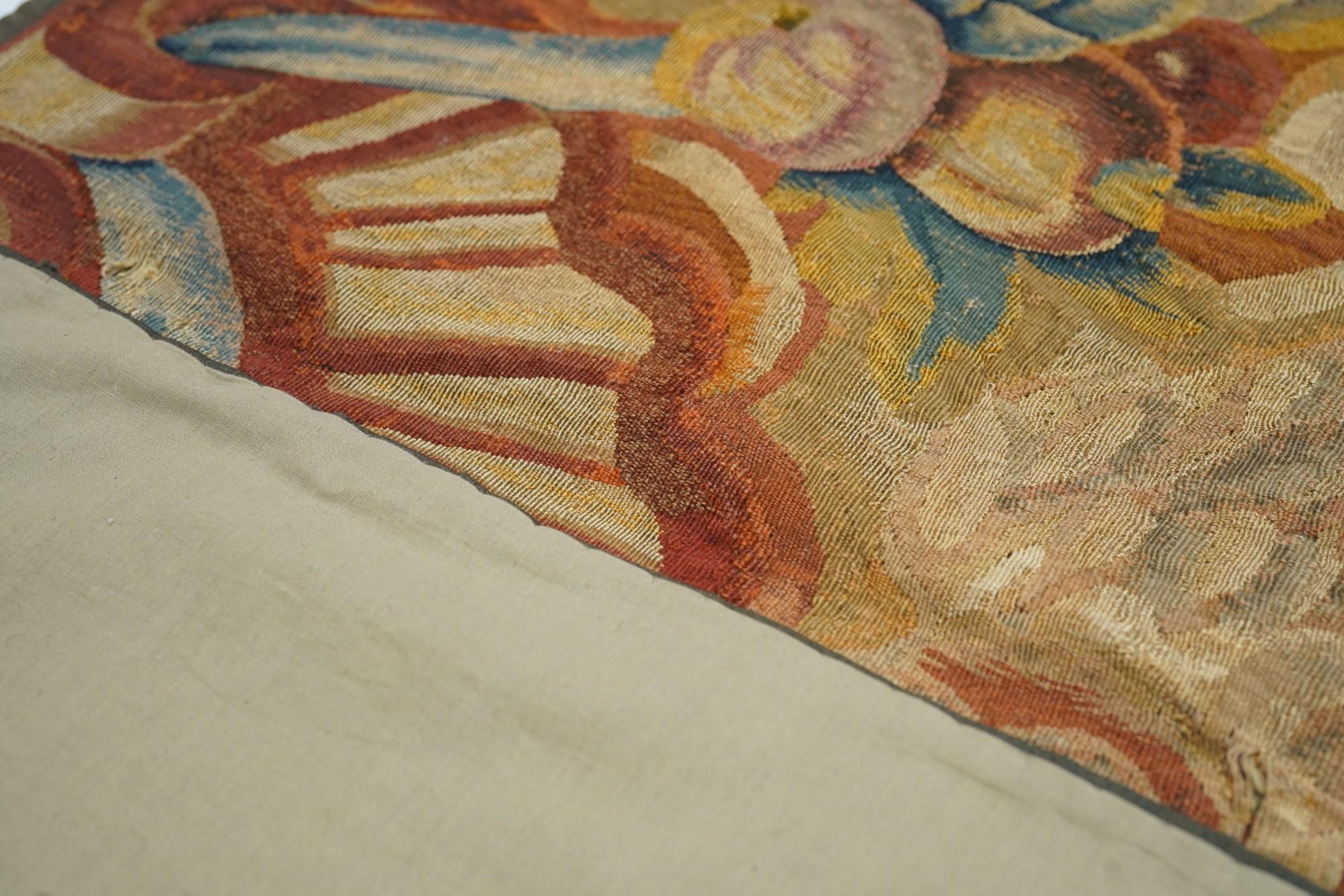 Antique Flemish Tapestry Panel Rug 1'7'' x 8'5'' For Sale 3