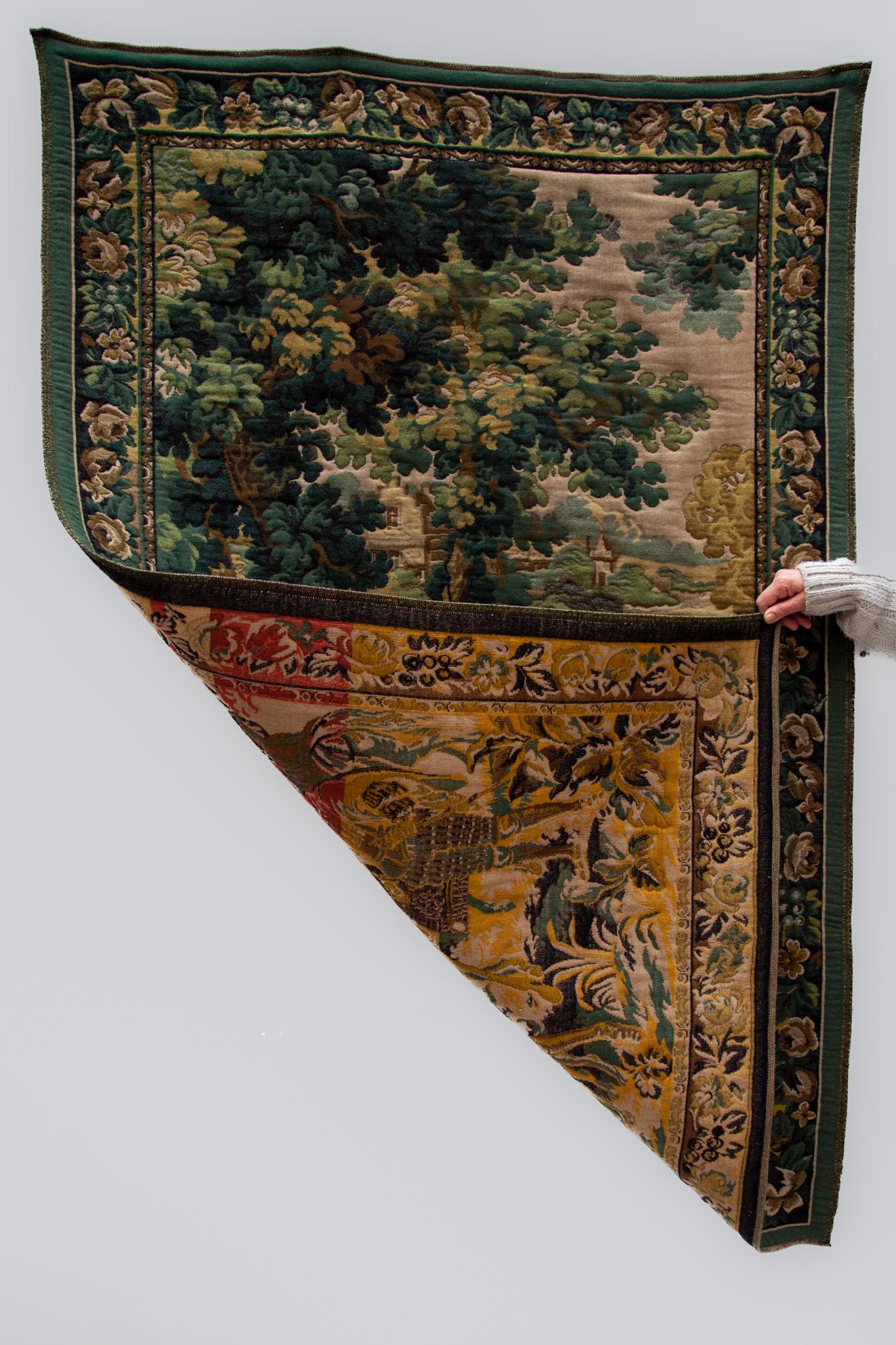 Antique Flemish Tapestry, Wall Gobelin 19th Century 2