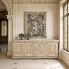 Antique Flemish Verdure Tapestry with Original Border