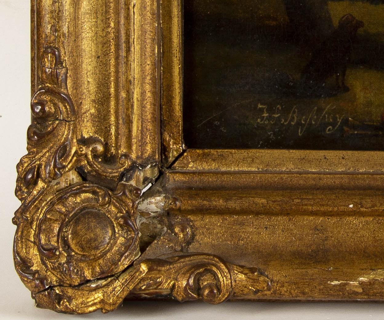Ancienne scène d'arcadia flamande rococo, Jan Frans Beschey, 18ème siècle État moyen - En vente à Budapest, HU