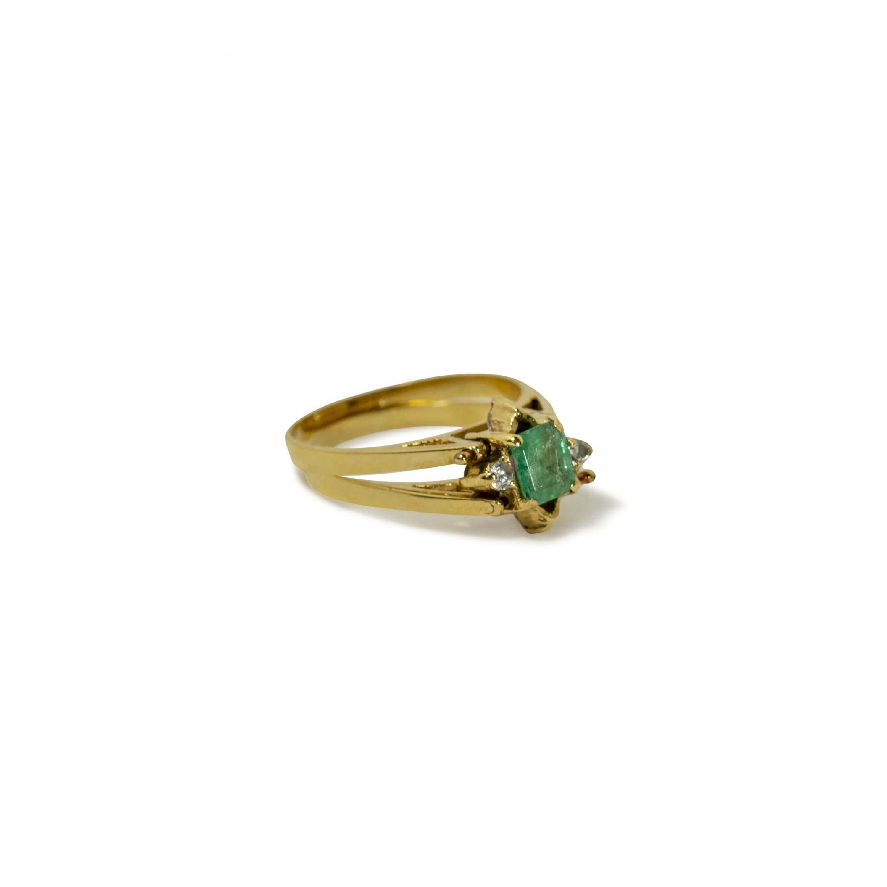 Women's or Men's Antique Flip Ring with Ruby, Emerald, and Diamonds For Sale
