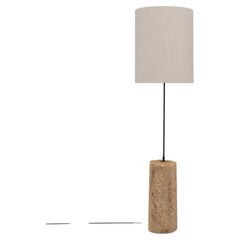 Antique Floor Lamp, Creamy White Marble Base, Metal, Europe, 1900s