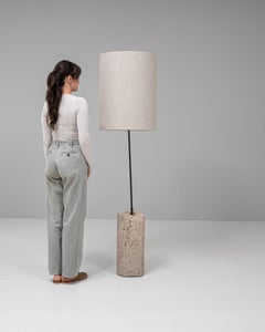 Antique Floor Lamp with Marble Base and Metal Accents, 1900s
