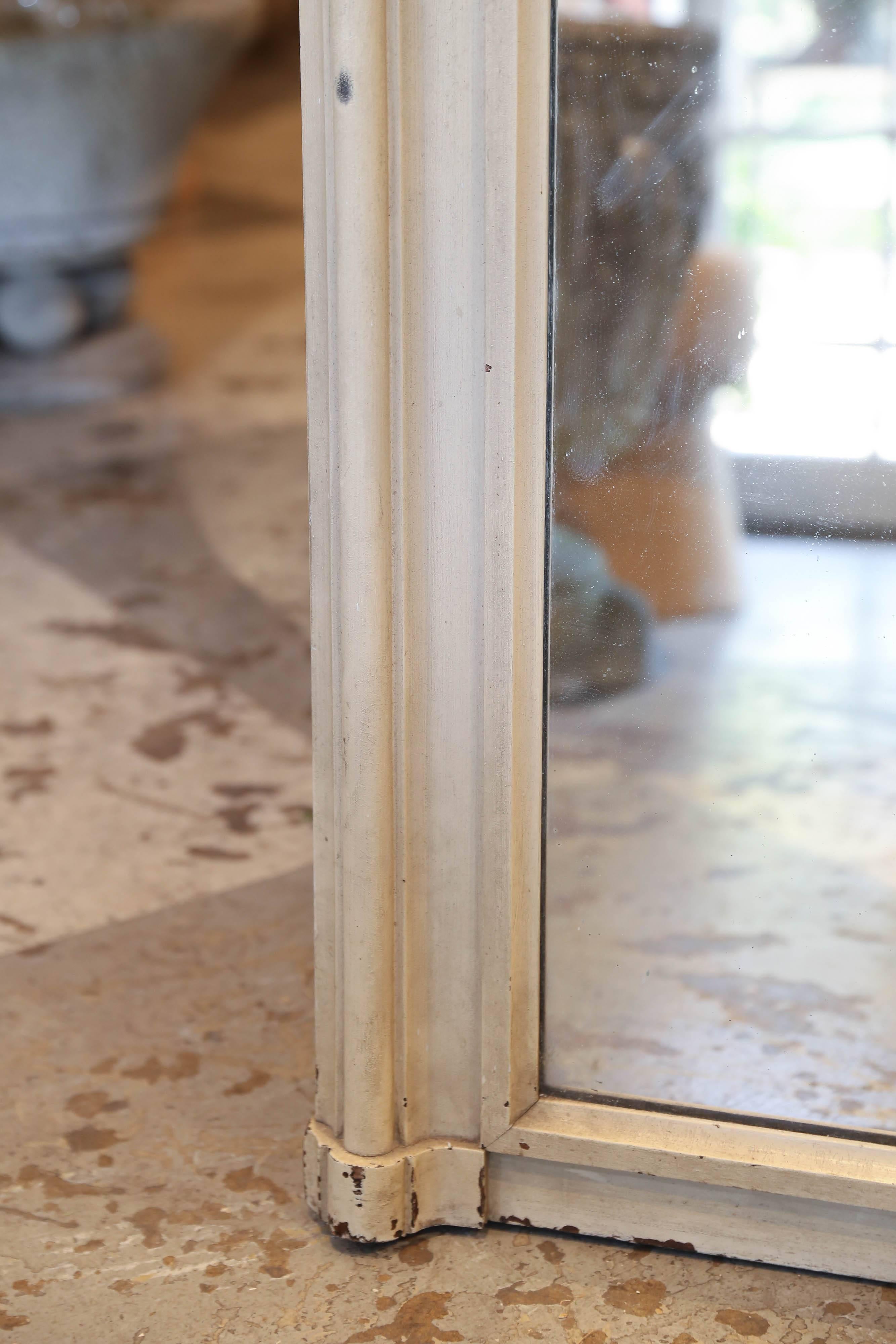 Antique Floor-Length Louis Philippe Mirror Found in France In Good Condition In Houston, TX