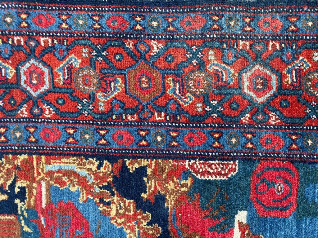 Wool Antique Floral Aubusson Design Senneh Rug