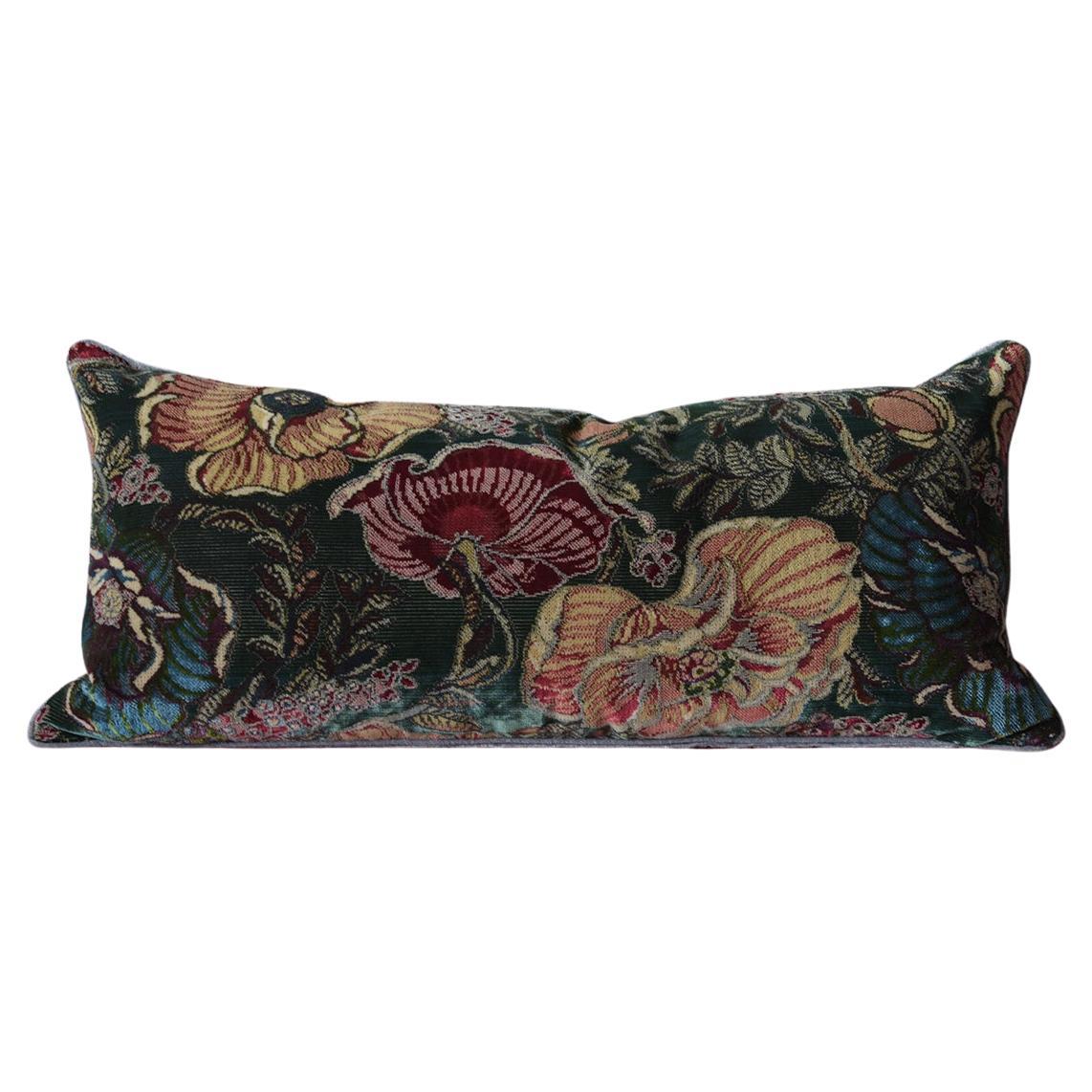1910s Vintage Botanical Velvet Pillows: Charm & Comfort for Any Home For Sale