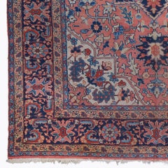 Antique Floral Design Carpet - Late 19th Century