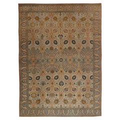Antique Floral Design Carpet -  Late 19th Century