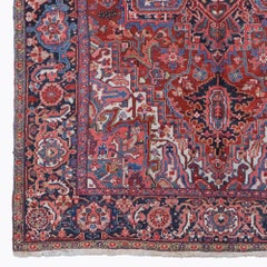 Antique Floral Design Hand Knotted Carpet - Late 19th Century