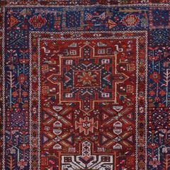 Antique Floral Design Hand Woven Wool Runner - Early 20th Century