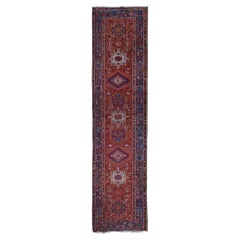 Antique Floral Design Hand Woven Wool Runner - Early 20th Century