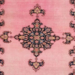 Antique Floral Design Rug - Late 19th Century