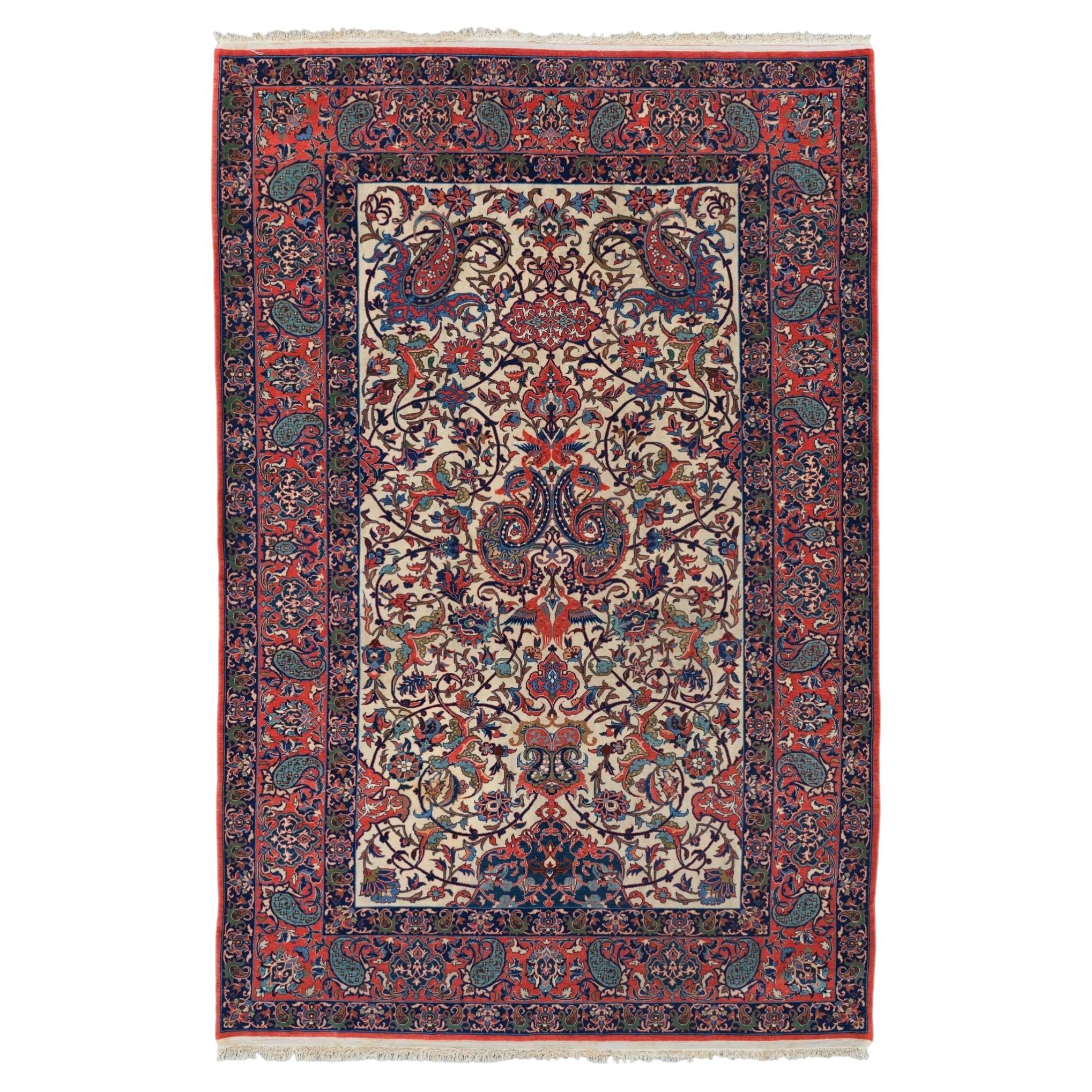 Antique Floral Design Rug - Late 19th Century