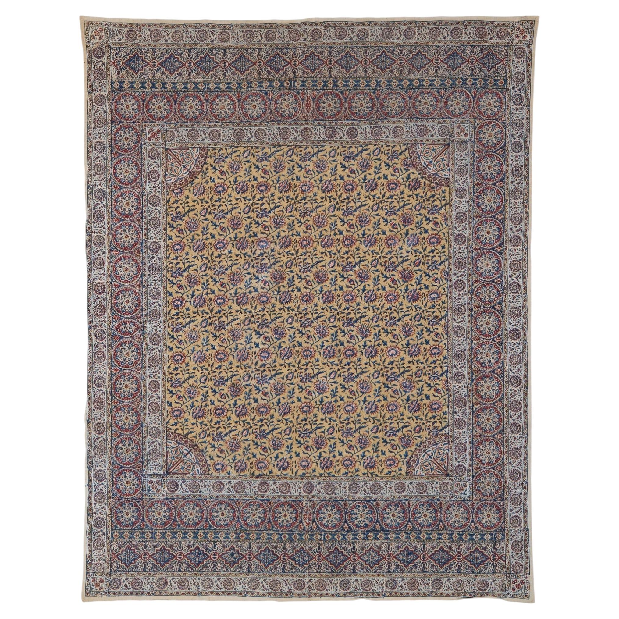 Antique Floral Design Textile - Mid 19th Century