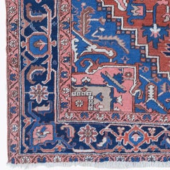 Antique Floral Design Wool Carpet - Late 19th Century