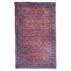 Antique Floral Design Wool Carpet - Late 19th Century