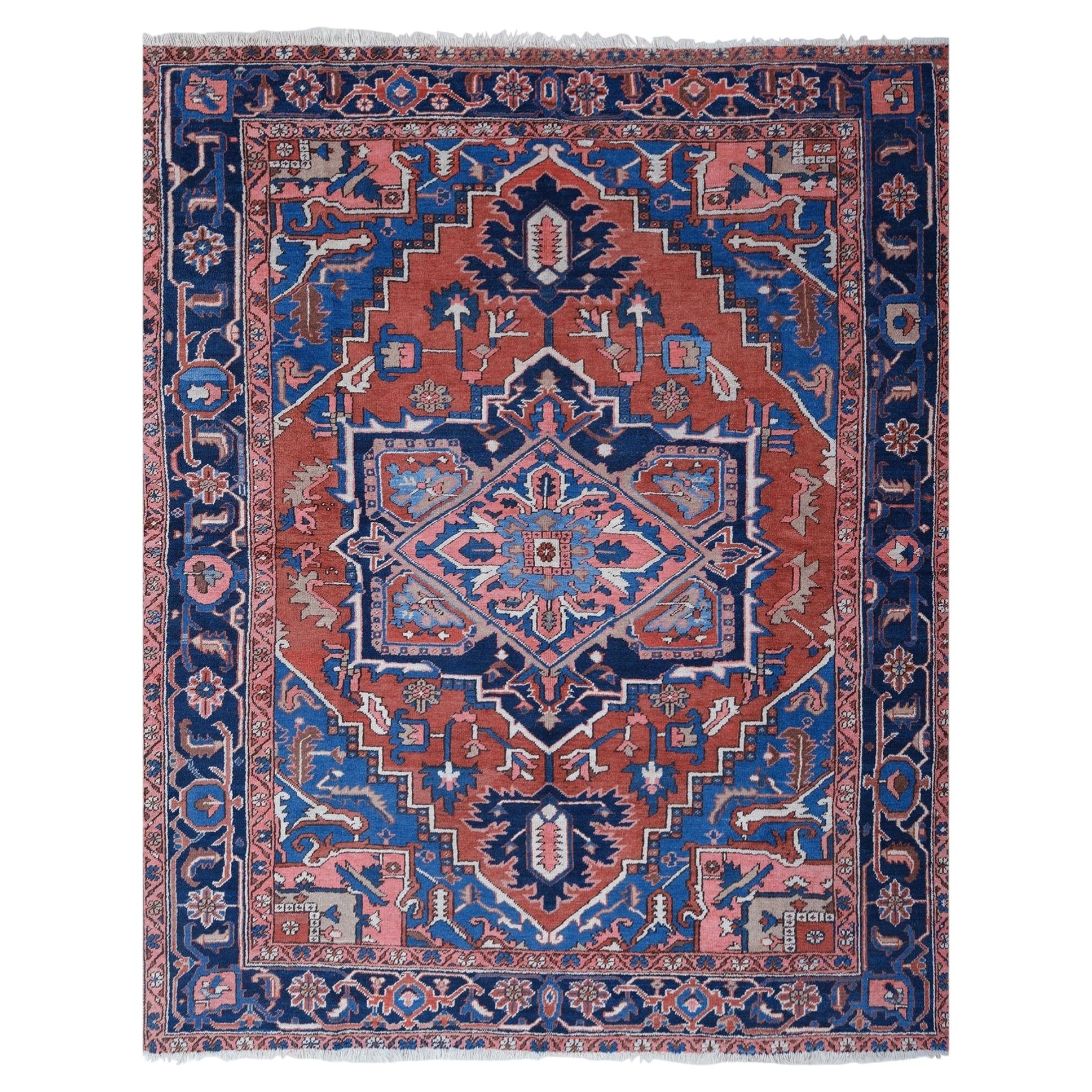 Antique Floral Design Wool Carpet - Late 19th Century