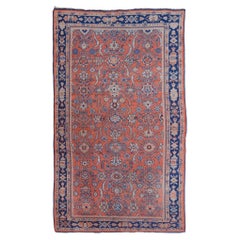 Antique Floral Design Wool Carpet - Late 19th Century