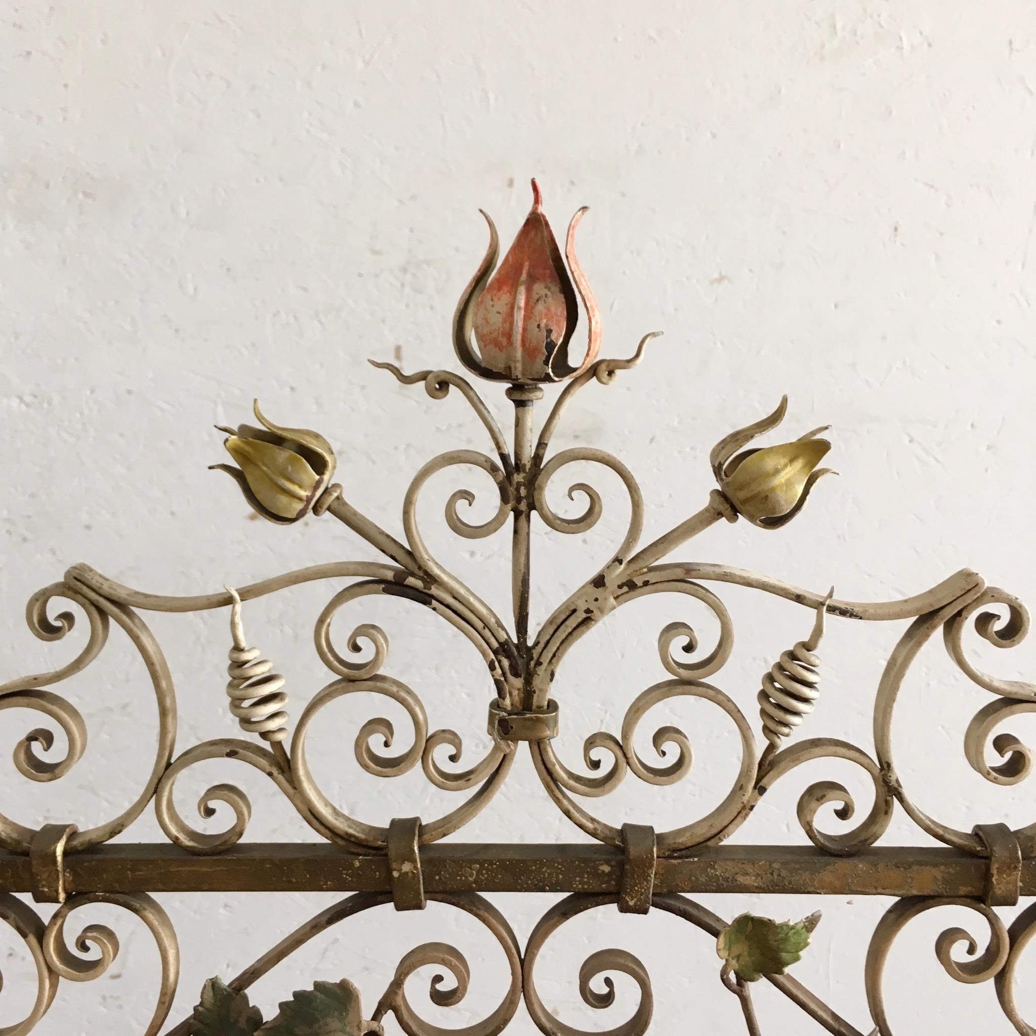 Antique Floral Fire Guard Attributed to Charles Hancock Cheltenham, 1880 1